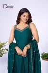 Aanchi By Deecee Vichitra Silk Embroidery Anarkali Kurtis Set 